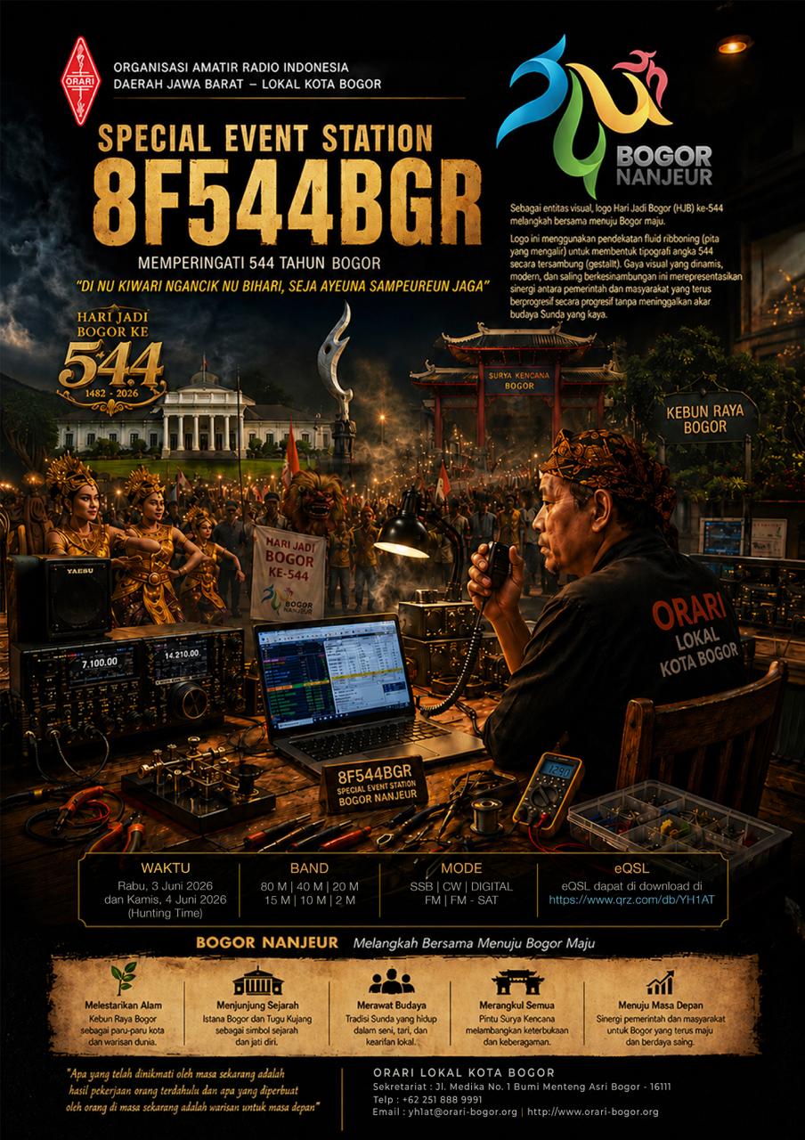 Kegiatan Special Event Station (SES) 8F544BGR ORARI Lokal Kota Bogor