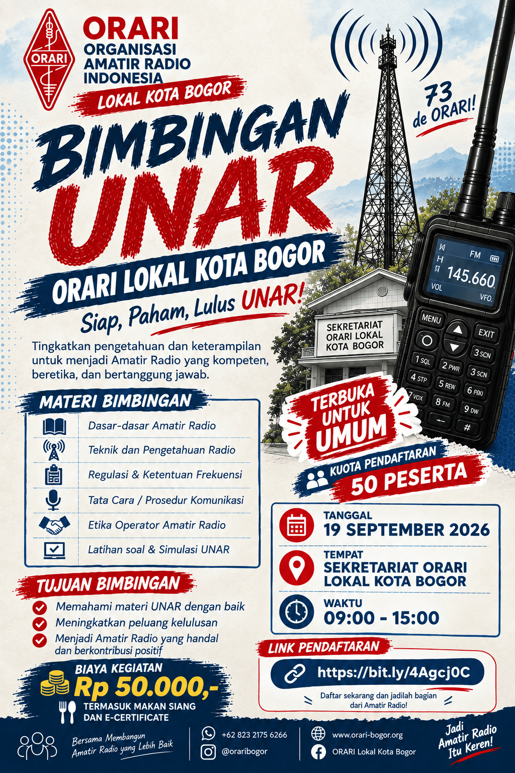 Bimbingan UNAR Orari Lokal Kota Bogor